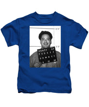 Robert Downey Jr Mug Shot 1999 Black And White - Kids T-Shirt