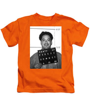 Robert Downey Jr Mug Shot 1999 Black And White - Kids T-Shirt