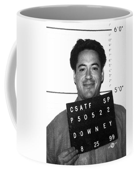 Robert Downey Jr Mug Shot 1999 Black And White - Mug