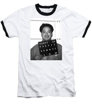 Robert Downey Jr Mug Shot 1999 Black And White - Baseball T-Shirt