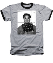 Robert Downey Jr Mug Shot 1999 Black And White - Baseball T-Shirt