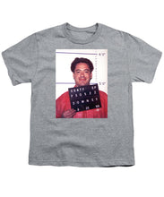 Robert Downey Jr Mug Shot 1999 Color - Youth T-Shirt