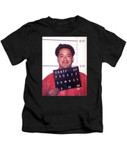 Robert Downey Jr Mug Shot 1999 Color - Kids T-Shirt