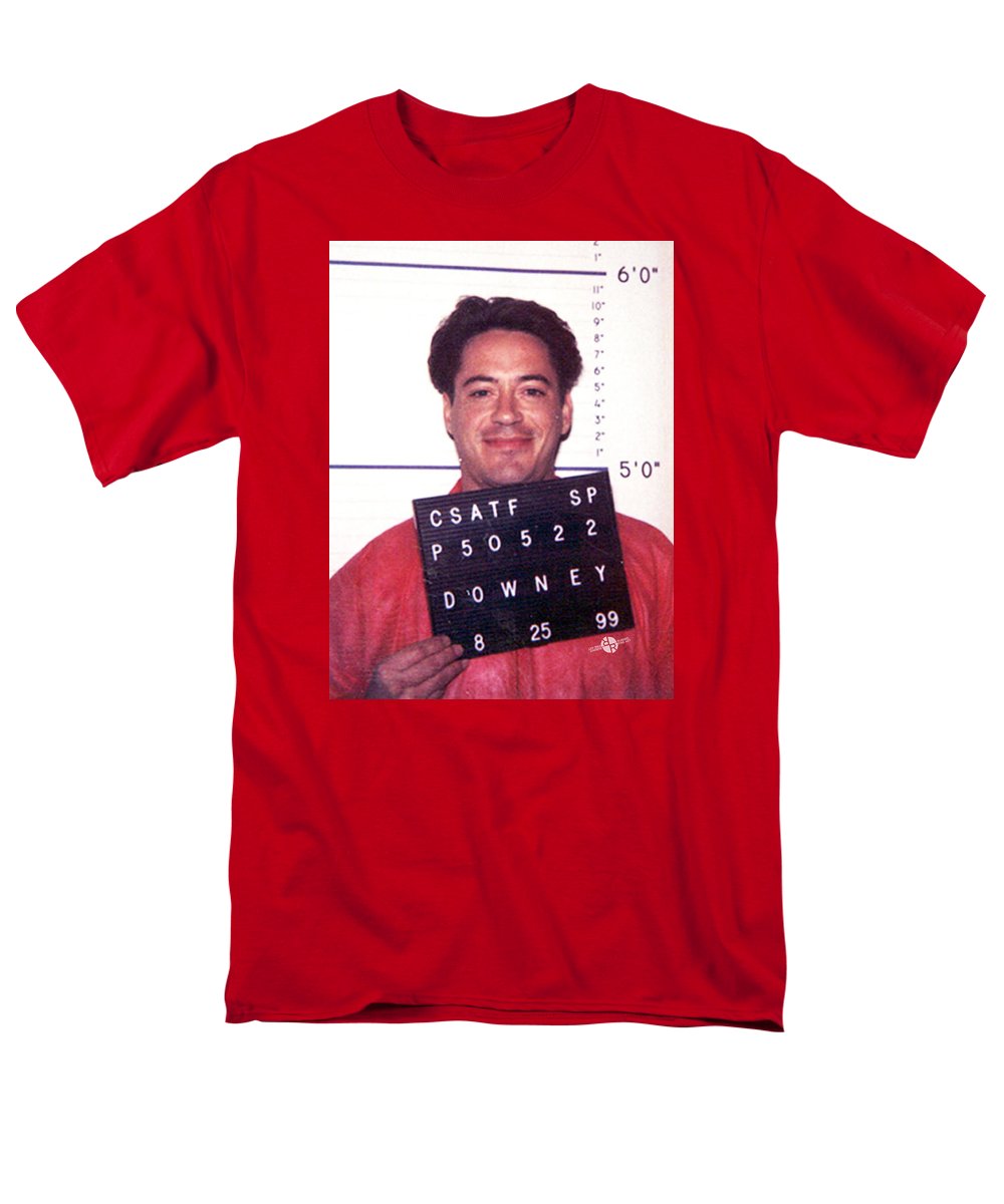 Robert Downey Jr Mug Shot 1999 Color - Men's T-Shirt  (Regular Fit)