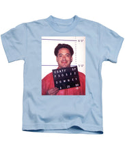 Robert Downey Jr Mug Shot 1999 Color - Kids T-Shirt