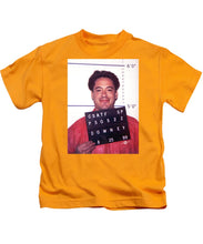 Robert Downey Jr Mug Shot 1999 Color - Kids T-Shirt