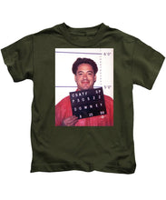 Robert Downey Jr Mug Shot 1999 Color - Kids T-Shirt