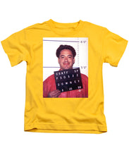 Robert Downey Jr Mug Shot 1999 Color - Kids T-Shirt