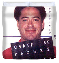 Robert Downey Jr Mug Shot 1999 Color - Duvet Cover