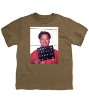 Robert Downey Jr Mug Shot 1999 Color - Youth T-Shirt