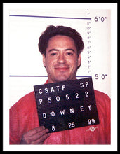 Robert Downey Jr Mug Shot 1999 Color - Framed Print