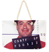 Robert Downey Jr Mug Shot 1999 Color - Weekender Tote Bag