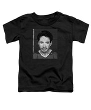 Robert Downey Jr Mug Shot 2001 Black And White - Toddler T-Shirt