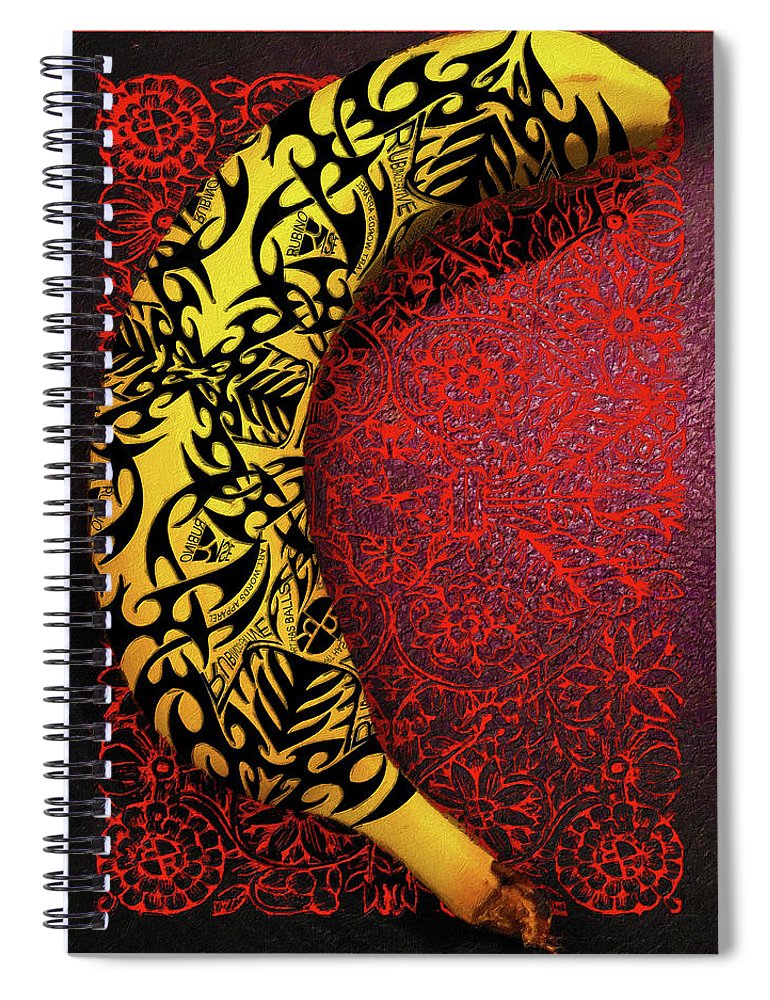 Rubino Banana Tattoo - Spiral Notebook Spiral Notebook Pixels 6