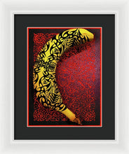 Rubino Banana Tattoo - Framed Print Framed Print Pixels 10.500" x 14.000" White Black