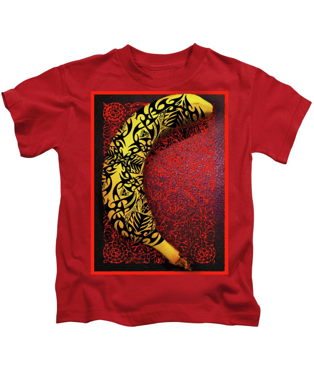 Rubino Banana Tattoo - Kids T-Shirt Kids T-Shirt Pixels Red Small 