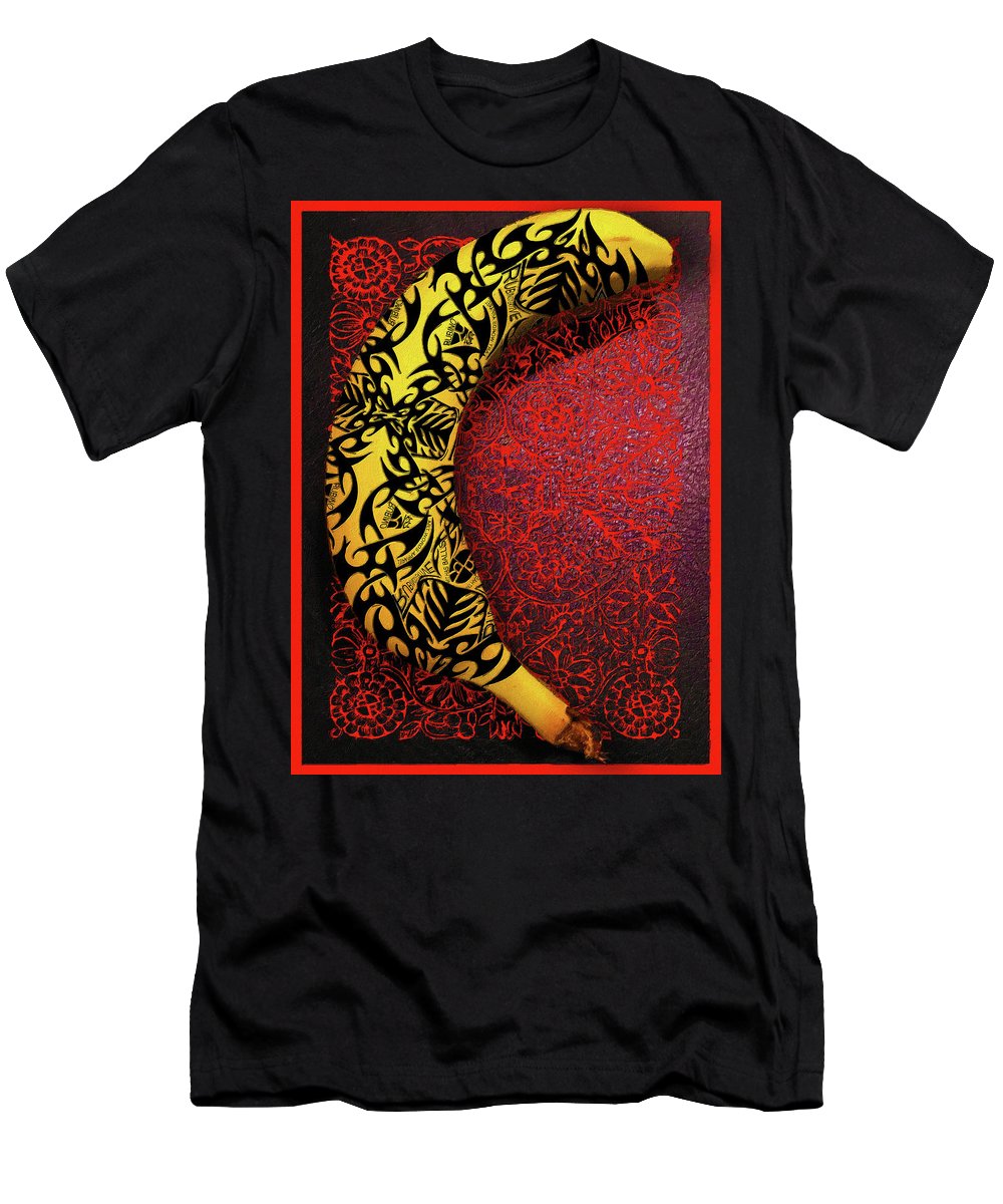 Rubino Banana Tattoo - Men's T-Shirt (Athletic Fit) Men's T-Shirt (Athletic Fit) Pixels Black Small 