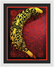 Rubino Banana Tattoo - Framed Print Framed Print Pixels 22.500" x 30.000" White Black