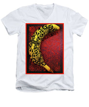 Rubino Banana Tattoo - Men's V-Neck T-Shirt Men's V-Neck T-Shirt Pixels White Small 