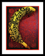 Rubino Banana Tattoo - Framed Print Framed Print Pixels 15.000" x 20.000" Black White