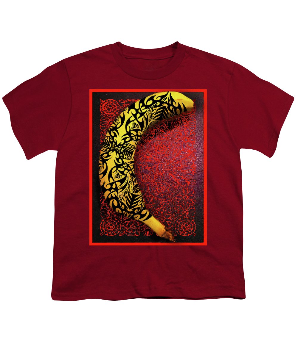 Rubino Banana Tattoo - Youth T-Shirt Youth T-Shirt Pixels Cardinal Small 