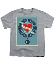Rubino Blood Heart - Youth T-Shirt Youth T-Shirt Pixels Heather Small 