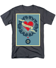 Rubino Blood Heart - Men's T-Shirt  (Regular Fit) Men's T-Shirt (Regular Fit) Pixels Charcoal Small 