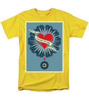 Rubino Blood Heart - Men's T-Shirt  (Regular Fit) Men's T-Shirt (Regular Fit) Pixels Yellow Small 