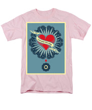 Rubino Blood Heart - Men's T-Shirt  (Regular Fit) Men's T-Shirt (Regular Fit) Pixels Pink Small 