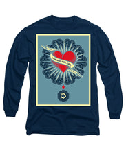 Rubino Blood Heart - Long Sleeve T-Shirt Long Sleeve T-Shirt Pixels Navy Small 