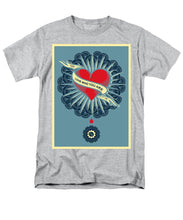 Rubino Blood Heart - Men's T-Shirt  (Regular Fit) Men's T-Shirt (Regular Fit) Pixels Heather Small 