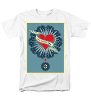 Rubino Blood Heart - Men's T-Shirt  (Regular Fit) Men's T-Shirt (Regular Fit) Pixels White Small 