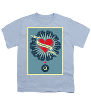 Rubino Blood Heart - Youth T-Shirt Youth T-Shirt Pixels Light Blue Small 