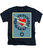 Rubino Blood Heart - Kids T-Shirt Kids T-Shirt Pixels Navy Small 