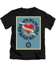 Rubino Blood Heart - Kids T-Shirt Kids T-Shirt Pixels Black Small 