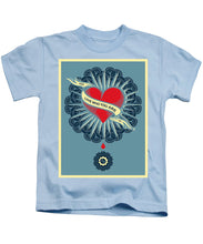 Rubino Blood Heart - Kids T-Shirt Kids T-Shirt Pixels Light Blue Small 