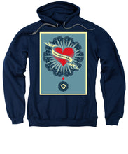 Rubino Blood Heart - Sweatshirt Sweatshirt Pixels Navy Small 