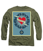 Rubino Blood Heart - Long Sleeve T-Shirt Long Sleeve T-Shirt Pixels Military Green Small 