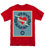 Rubino Blood Heart - Men's T-Shirt  (Regular Fit) Men's T-Shirt (Regular Fit) Pixels Red Small 