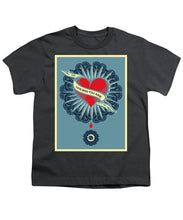 Rubino Blood Heart - Youth T-Shirt Youth T-Shirt Pixels Charcoal Small 