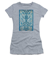 Rubino Blue Floral - Women's T-Shirt (Athletic Fit) Women's T-Shirt (Athletic Fit) Pixels Heather Small 