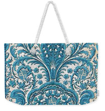 Rubino Blue Floral - Weekender Tote Bag Weekender Tote Bag Pixels 24" x 16" White 
