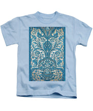 Rubino Blue Floral - Kids T-Shirt Kids T-Shirt Pixels Light Blue Small 