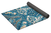 Rubino Blue Floral - Yoga Mat Yoga Mat Pixels   