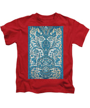 Rubino Blue Floral - Kids T-Shirt Kids T-Shirt Pixels Red Small 