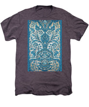 Rubino Blue Floral - Men's Premium T-Shirt Men's Premium T-Shirt Pixels Moth Heather Small 