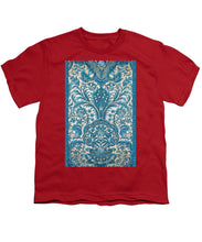 Rubino Blue Floral - Youth T-Shirt Youth T-Shirt Pixels Red Small 