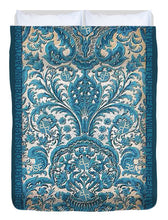 Rubino Blue Floral - Duvet Cover Duvet Cover Pixels Full  