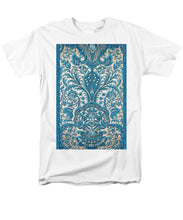 Rubino Blue Floral - Men's T-Shirt  (Regular Fit) Men's T-Shirt (Regular Fit) Pixels White Small 
