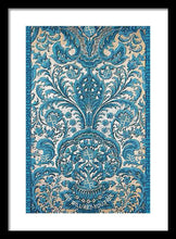 Rubino Blue Floral - Framed Print Framed Print Pixels 13.375" x 20.000" Black White